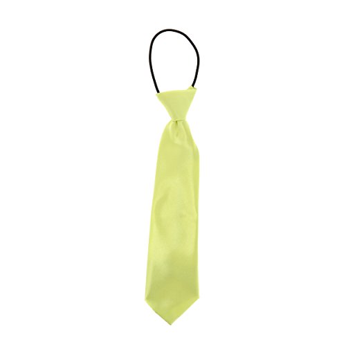 Cravate Garçon Vert anis - Cravate Enfant Prénouée Garçon d'Honneur Mariage, Baptême - Collection Père et Fils - Noeud pré-attaché