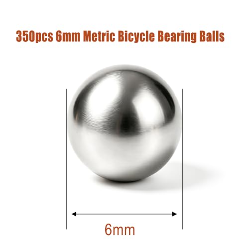 Image of weideer 350pcs 6mm Stainless Steel Precision Steel Balls,Metric Bicycle Bearing Balls Assortment Kit Mixing Balls
