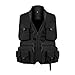 LIUZIXI Gilet da Pesca Multi Tasche da Uomo - Gilet da Fotografia Traspirante Senza Maniche per Esterni, Giacca da Viaggio Estiva Sportiva Casual da Campeggio Escursionismo,Nero,L