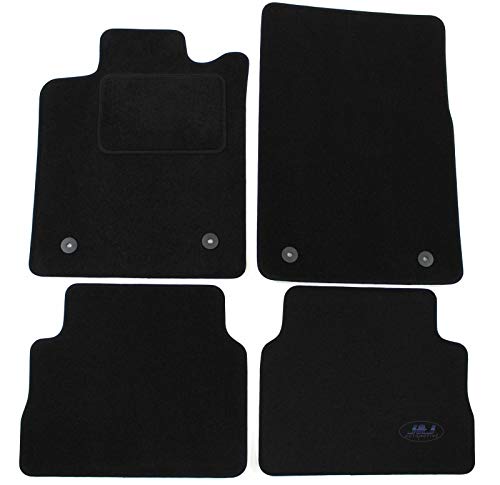 J&J AUTOMOTIVE | Tapis De Sol Noir Velours sur Mesure pour Vectra C 2002-2008, Base Antidérapante, Renforcée dans la Zone de la Pédale