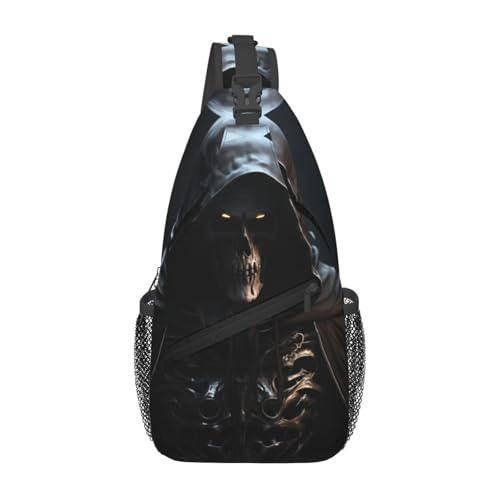 Cross Chest Bag Diagonally - Quality, Durable, and Spacious Shoulder Bag for Men and Women Grim-Reaper Printing