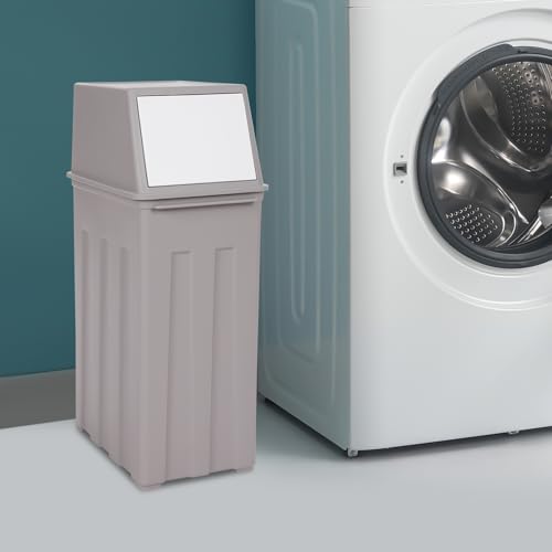 Caneca de Basura Rectangular 30L con Tapa Gris miniatura 2