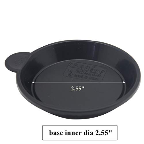 Bangqiao 30 Pack 3.15 Inch Plastic Tiny Round Plant Pot Saucer Tray For Indoor And Outdoor Plants, Black #TOP2