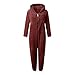 Likthione Girls Fleece Jumpsuits Kids Hooded Rompers Costume Fuzzy Cute Onesie Winter Clothes Warm Playsuit Jumper (2-Wine, 12-13 Years)