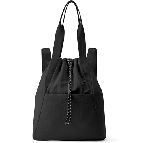 Sac de sport cordon grand format noir multi-poche voyage fitness