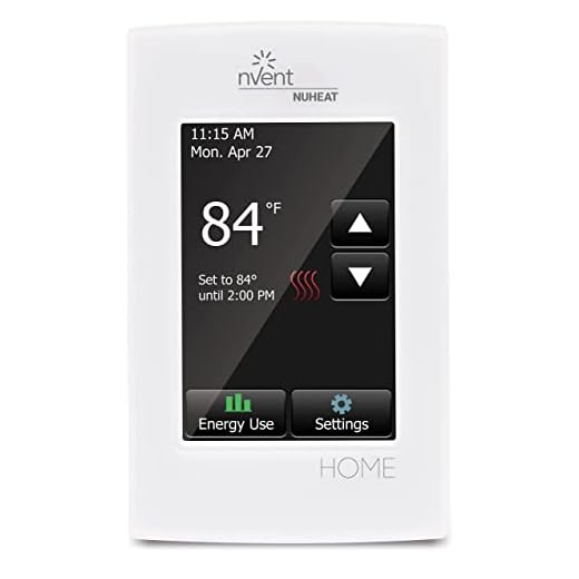 Nuheat AC0056 Home Programmable Radiant Heated Floors 120V/ 240V Touchscreen Thermostat with an Extra OJ Electronics Floor Temperature Sensor