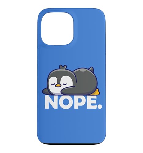 Funny Chibi Anime Kawai Kids Sleep Nap NOPE Penguin Lover �X�}�z�P�[�X iPhone 13 Pro Max �p