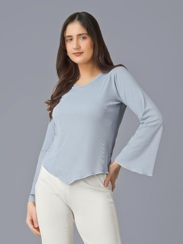 Image of Plus Size Women Top Bell Sleeve | Casual Top for Women Full Sleeve