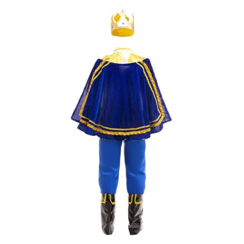 Lito Angels Royal King Charming Fancy Dress Up Costume Prince Pretend Play with Crown for Kids Boys Age 4-5 Years - Image 2