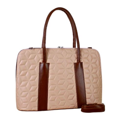 Bolsa Pasta Para Notebook Feminina Maleta Executiva Premium Elegante Para Ate 15,6” (DIAMOND ROSÊ)