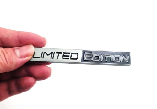 Image of 1pcs 3D Metal Limited Edition Emblem Car Logo Trunk Lid Badge Sport Turbo Decal Replacement for Universal Vehicle, Car, SUV, Truck (Grayish Black)
