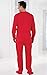 PajamaGram Mens Onesie Pajamas Cotton - Christmas Union Suit, Dropseat, Red, LG