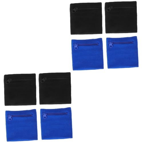 Muñequera deportiva Anneome de 8 piezas con bolsillo de cremallera para llaves y monedas