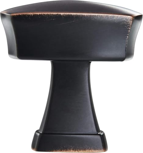 Image of Amerock 1-1 /4 inch Square Stature Oil-Rubbed Bronze Cabinet Knob