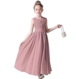 [dideyttawl] 女の子 ドレス エレガント ワンピース 子供ドレス 上品 クリスマス フォーマル 入学式 キッズドレス 誕生日 パーティー ピアノ発表会 ジュニア ロングドレス 高校生 コンクールドレス ピンク140cm