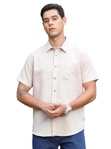 Image of Thomas Scott Men's | Solid | Half Sleeve | Regular Fit | Premium Irish Linen | Spread Collar | Casual Shirt