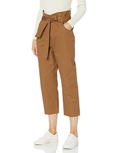 ASTR the label Women's Penelope High Waisted Paper Bag Cropped Pants, Ginger, M