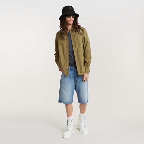 G-Star RAW Herren One Pocket Regular Hemd, Grün (Smoke Olive D24292-D308-B212), L – Ansicht 3