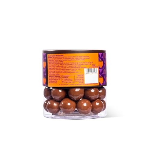 Image of Entisi Nutties Chocolates - Hazelnut Chocolate Coated Crunchy Dragees Jar - Gourmet Chocolate Nuts - Gift Jar - Smooth & Crunchy Milk Chocolate Treat - 120g