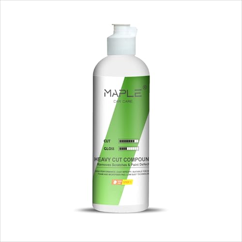 Image of Maple Car Care Heavy Cut Rubbing Compound 250 ml | Car Scratch Remover & Paint Correction Polish | High Abrasion Polishing Compound | Restores Gloss | Suitable for Old & Repainted Car Surfaces