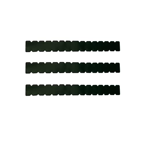 Protecteur pour raquette de padel noir dentelé protecteur en forme de dent + autocollant de padel - Protecteur pour raquette de padel noir avec finition lisse dentée 450 x 50 mm (Tres) Cover