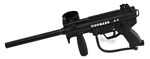 Tippmann A-5 Paintball With Response Trigger Marker Gun W/ 48/3000 Hpa Paintball Tank Package Combo, Black #TOP1