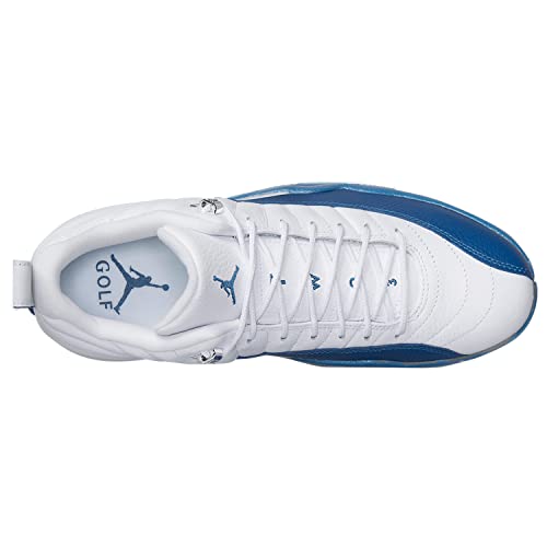 Air Jordan 12 Low Golf Shoes (White/French Blue, us_Footwear_Size_System, Adult, Men, Numeric, Medium, Numeric_9_Point_5)3