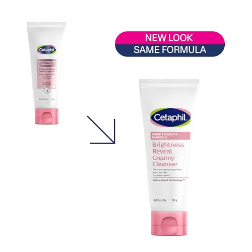 Cetaphil Brightness Reveal Creamy Cleanser - 100 g| Brightening Face Wash for Uneven Skin Tone| Niacinamide, Sea Daffodil| Fragrance Free| Dermatologist Recommended