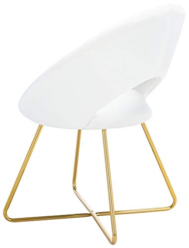 Sillón Curvo Terciopelo Marfil miniatura 7