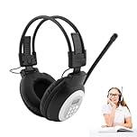 Faderr FM Radio Headphones with LCD Display Noise Reduction Ear Muffs Headset with Reception Radio for Walking, Jogging, Daily Works Headphone Radio, FM Stereo Headset Radio Receiver(Black)