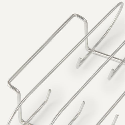 Image of Amazon Basics Stainless Steel Rib Rack for Smoking and Grilling, Holds up to 4 Full Racks, Dishwasher-Safe BBQ Accessory, Silver, 1-Pack
