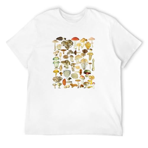 Mushroom Mycology Fungi Foraging Mushroom Whisperer Graphic Unisex Tee Shirt White M