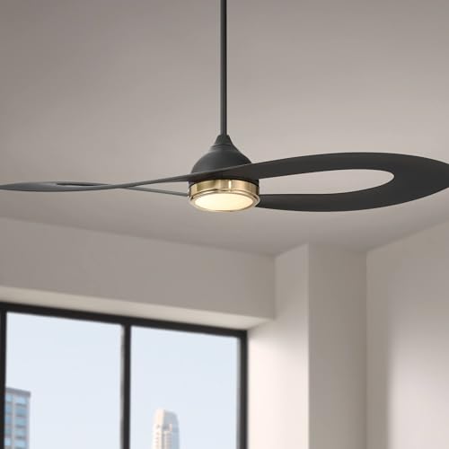 Possini Euro Design 52" Possini Euro Obi Matte Black CCT