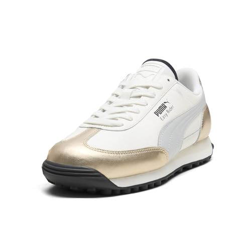 PUMA Womens Easy Rider Mixed Metals Metallic Lace Up Sneakers Shoes Casual - White - Size 6 M2