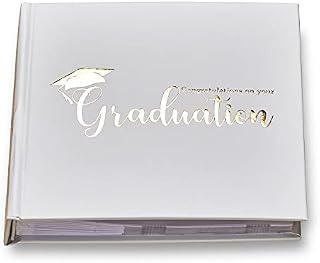 Graduation Photo Album With Cap Design Gift For 50 x 6 by 4 Photos Gold Print