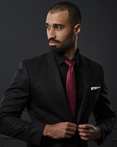 Image of boxed-gifts Clip on Ties for Men - Premium Black Solid Color Clip on Tie