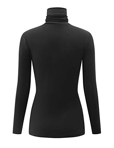 Image of Kindcall Casual Turtleneck Tops Lightweight Long Sleeve Soft Thermal Shirts for Women