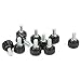 Hyuduo Clamping Knob, 10Pcs Black Phenolic Plastic Locking Handle, with Straight Thread Head for Mechanical Equipment Instrument Food Industrial