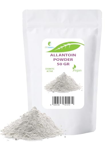 Allantoin Pulver - 50gr - Kosmetischer Inhaltsstoff - bekannt für keratolytische, feuchtigkeitsspendende, beruhigende und reizhemmende Eigenschaften