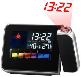 Eioo Tech Projection Alarm Clock With Weather Station/Museum Colour Projection Thermo Clock