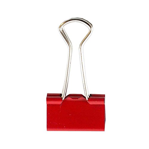 Jam Paper Office Clip Assortment - Red - (1) Binder Clips (1) Round Paper Cloops And (2) Paper Clips (Regular & Jumbo) - 4/Pack #TOP2