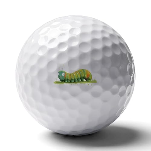 Cute Caterpillar Custom Golf Ball Soft Practice Golf Balls Performance Distance and Speed for Indoor Outdoor