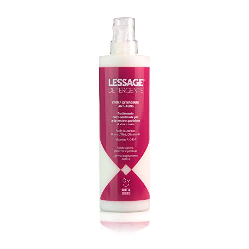 LESSAGE® DETERGENTE | Crema lavante anti-aging viso e mani | Green Formula | 500 ml