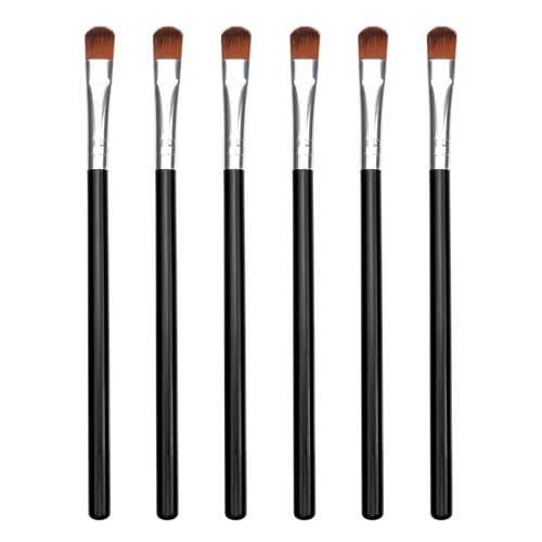 Quacc 6 PCS Little Make up Eyeshadow Brushes with Soft Synthetic Hairs, Flat Rounded Concealer Brush...