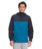 The North Face Men’s Venture 2 Waterproof Hooded Rain Jacket, Aviator Navy/Banff Blue, Large