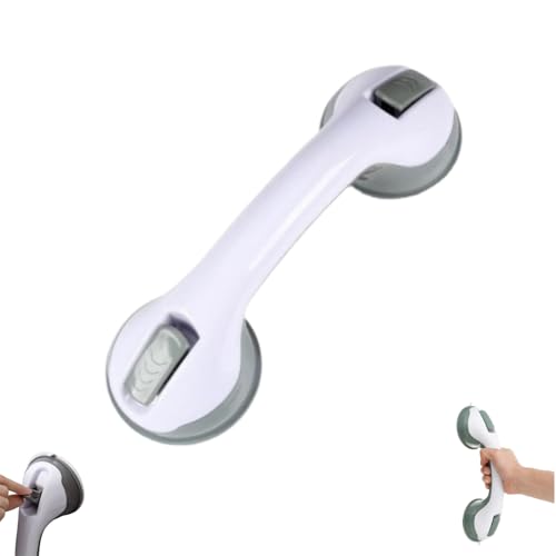 Lumelle Shower Grab Bar Strong Suction Safety Bars for Elderly Injury Senior No Drilling No Tools (GrayX2PCS) (GrayX1PCS 1)