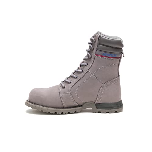 Cat Footwear Women's Echo Waterproof Steel Toe Work Boot, Frost Grey, 9