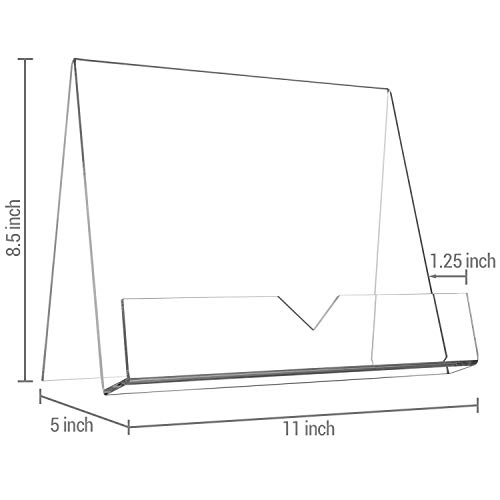 Mygift VBPA-LM6UY-B7-358 Modern 4 Mm Premium Clear Acrylic Cookbook Holder, Recipe Book Stand thumb #1