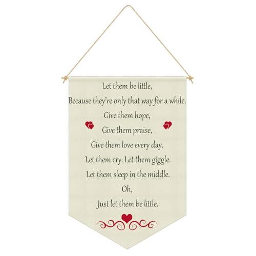 Nursery Wall Art Playroom Decor Hanging Pennant Flag Banner Nursery Decoration Motivational Inspirational Wall Decor for Kids Room Classroom Playroom Linen Cotton Flag