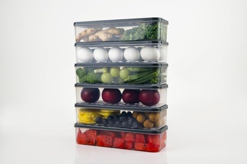 Image of EKDHRA Air Tight Plastic Storage Containers Set for Kitchen | Pantry Organizers Kitchen Accessories Items,Fridge Storage Boxes | Leak-Proof, Durable, and Space-Saving (1200 ML, Pack of 12)